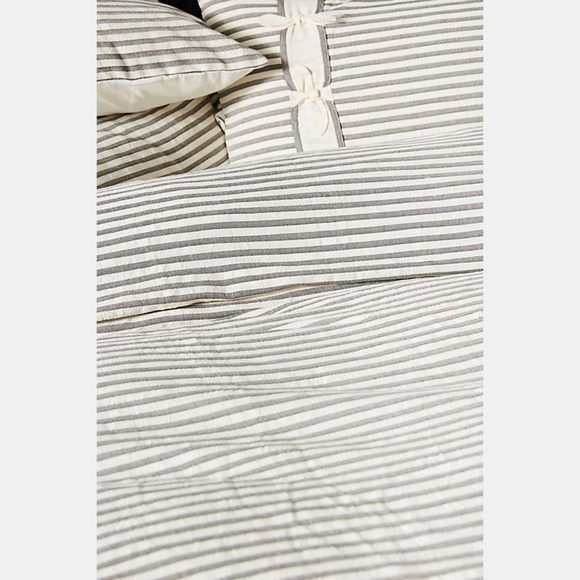 New Anthropologie Woven Carter Stripe Duvet Cover - Picture 3 of 3